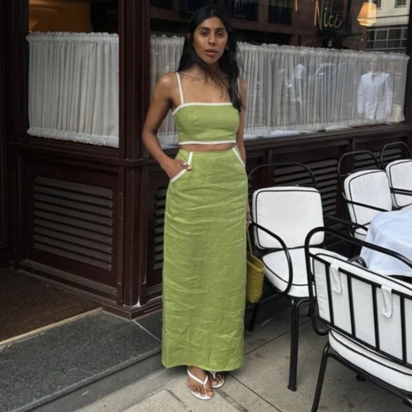 Linen Maxi Skirt Sets